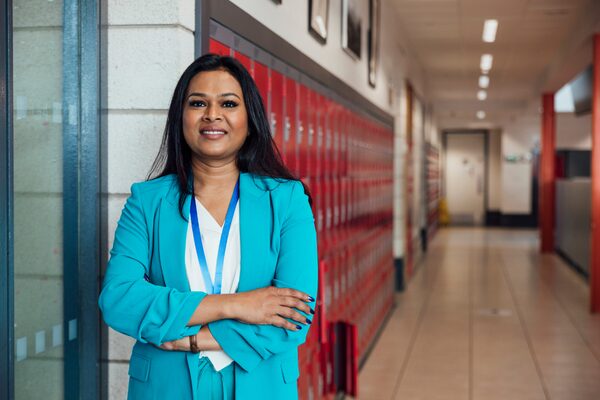 Teacher in school